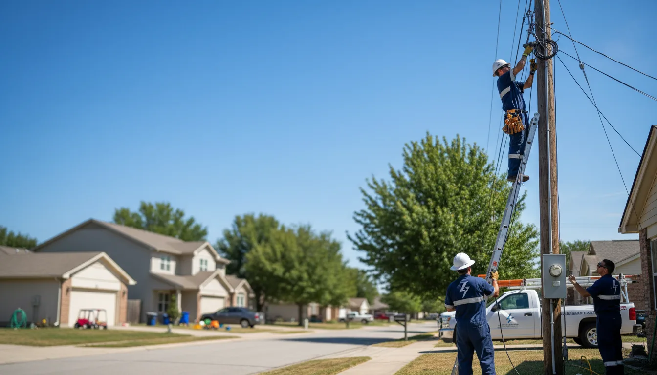 Residential electrician providing installation services in Lanagan, MO